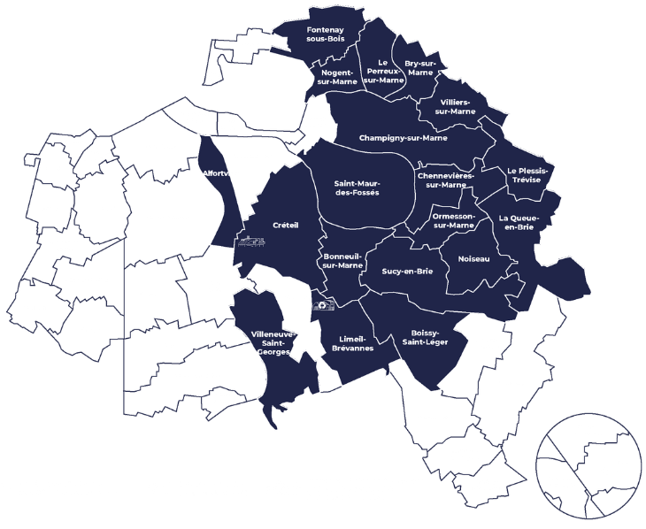 Carte Communes adherentes SMITDUVM